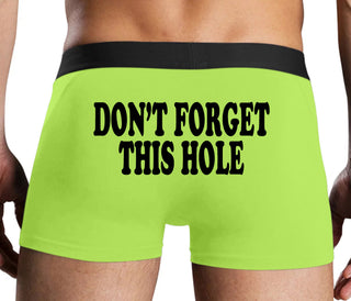 Don’t Forget This Hole - Neon Yellow Boxer Brief