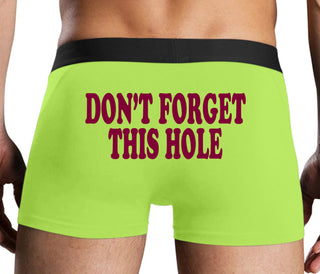 Don’t Forget This Hole - Neon Yellow Boxer Brief