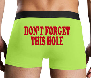 Don’t Forget This Hole - Neon Yellow Boxer Brief