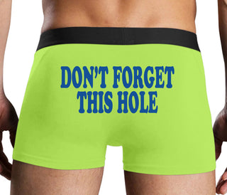 Don’t Forget This Hole - Neon Yellow Boxer Brief