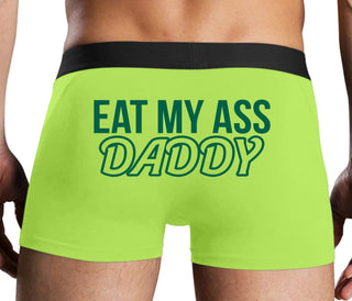 Eat My Ass Daddy - Neon Yellow Boxer Brief
