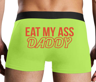Eat My Ass Daddy - Neon Yellow Boxer Brief