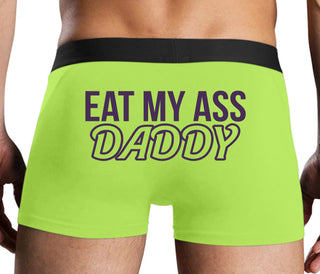 Eat My Ass Daddy - Neon Yellow Boxer Brief