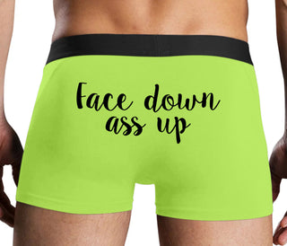 Face Down Ass Up - Neon Yellow Boxer Brief