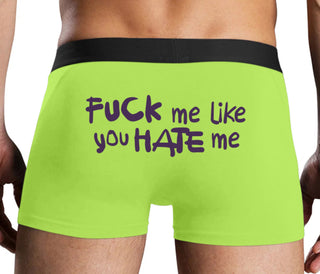Fuck Me Like You Hate Me - Neon Yellow Boxer Brief