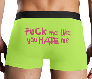 Fuck Me Like You Hate Me - Neon Yellow Boxer Brief