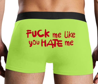 Fuck Me Like You Hate Me - Neon Yellow Boxer Brief