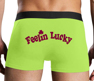 Feeling Lucky Shamrock - Neon Yellow Boxer Brief