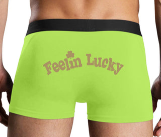 Feeling Lucky Shamrock - Neon Yellow Boxer Brief