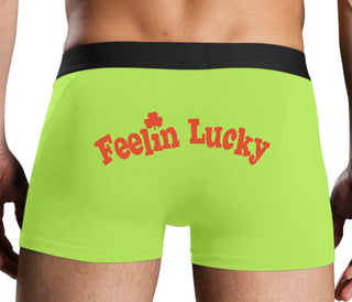 Feeling Lucky Shamrock - Neon Yellow Boxer Brief
