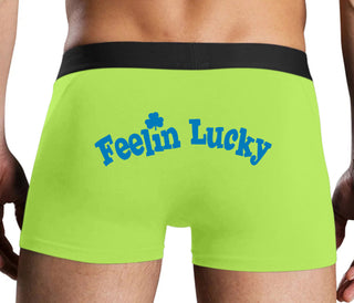 Feeling Lucky Shamrock - Neon Yellow Boxer Brief