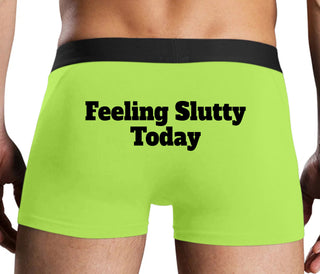 Feeling Slutty Today - Neon Yellow Boxer Brief