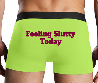 Feeling Slutty Today - Neon Yellow Boxer Brief