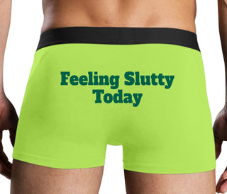 Feeling Slutty Today - Neon Yellow Boxer Brief