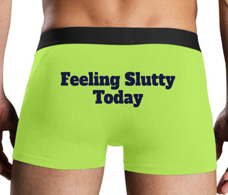Feeling Slutty Today - Neon Yellow Boxer Brief