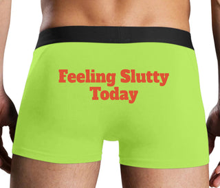 Feeling Slutty Today - Neon Yellow Boxer Brief