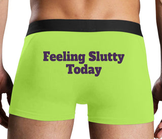 Feeling Slutty Today - Neon Yellow Boxer Brief