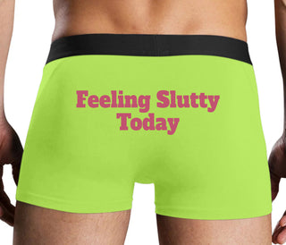 Feeling Slutty Today - Neon Yellow Boxer Brief