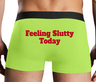 Feeling Slutty Today - Neon Yellow Boxer Brief