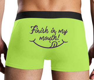 Finish In My Mouth - Neon Yellow Boxer Brief