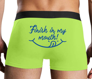 Finish In My Mouth - Neon Yellow Boxer Brief