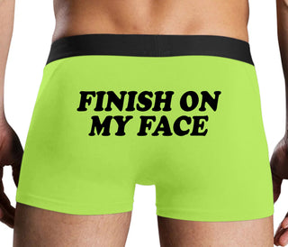 Finish On My Face - Neon Yellow Boxer Brief