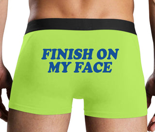 Finish On My Face - Neon Yellow Boxer Brief
