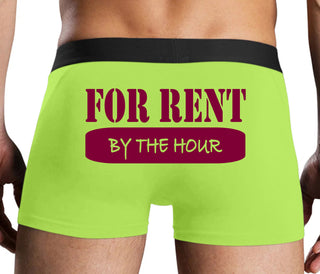 For Rent By The Hour - Neon Yellow Boxer Brief