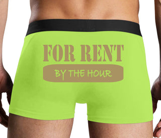 For Rent By The Hour - Neon Yellow Boxer Brief