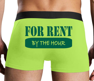 For Rent By The Hour - Neon Yellow Boxer Brief