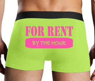 For Rent By The Hour - Neon Yellow Boxer Brief