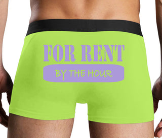 For Rent By The Hour - Neon Yellow Boxer Brief