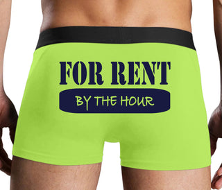 For Rent By The Hour - Neon Yellow Boxer Brief
