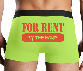 For Rent By The Hour - Neon Yellow Boxer Brief