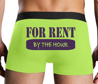 For Rent By The Hour - Neon Yellow Boxer Brief