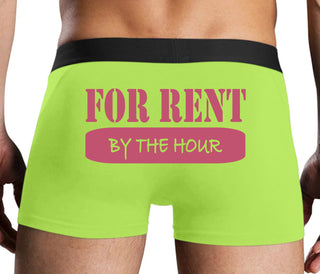 For Rent By The Hour - Neon Yellow Boxer Brief