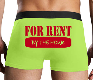 For Rent By The Hour - Neon Yellow Boxer Brief