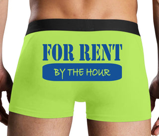 For Rent By The Hour - Neon Yellow Boxer Brief