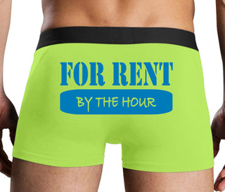 For Rent By The Hour - Neon Yellow Boxer Brief