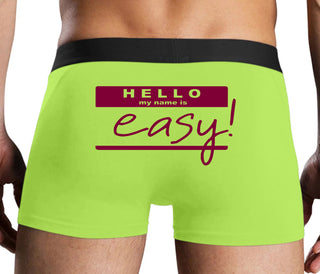 Hello My Name Is Easy - Neon Yellow Boxer Brief