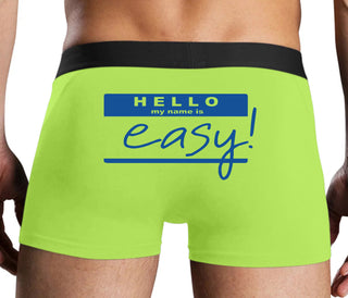 Hello My Name Is Easy - Neon Yellow Boxer Brief
