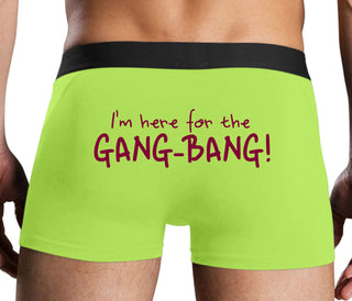 Here for the Gang Bang - Neon Yellow Boxer Brief