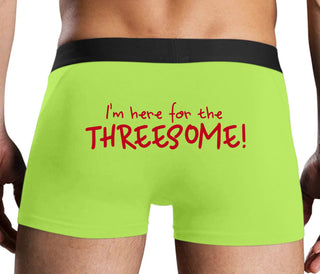 Here for the Threesome - Neon Yellow Boxer Brief