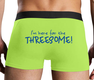 Here for the Threesome - Neon Yellow Boxer Brief