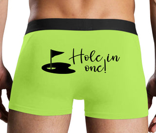 Hole In One - Funny Golf - Neon Yellow Boxer Brief
