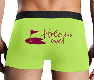 Hole In One - Funny Golf - Neon Yellow Boxer Brief