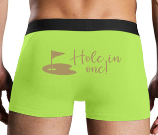 Hole In One - Funny Golf - Neon Yellow Boxer Brief