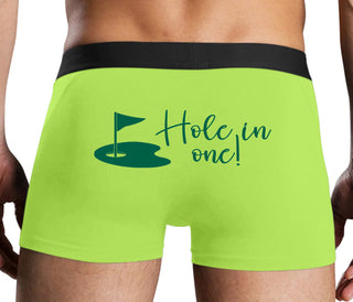 Hole In One - Funny Golf - Neon Yellow Boxer Brief