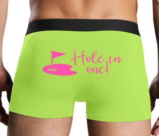 Hole In One - Funny Golf - Neon Yellow Boxer Brief