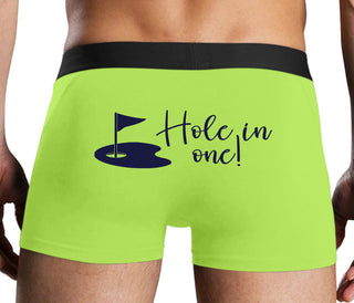 Hole In One - Funny Golf - Neon Yellow Boxer Brief